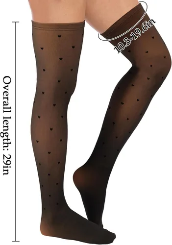 Vista 2 de Calcetines altos con forro polar para mujer, falsos translúcidos, flocados, cálidos, de felpa, gruesos, sobre la rodilla, calentadores de piernas
