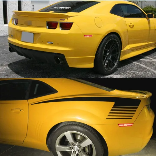 Vista 7 de TurningMax - Lentes ahumadas estilo SS rojo LED luces de marcador laterales traseras compatibles con Chevy Camaro 2010 2011 2012 2013 2014 2015