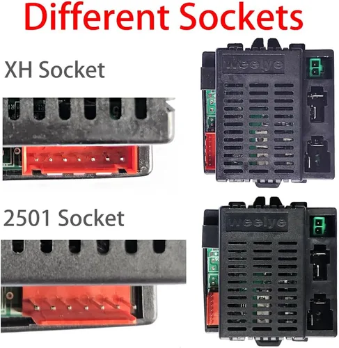 Vista 2 de Weelye RX23 RX18 RX43 2.4G Caja de control de receptor Bluetooth de 12 voltios, controlador de velocidad, kit de conversión de placa de circuito