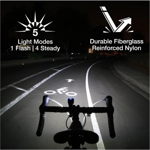 Vista 4 de NiteRider Lumina Micro - Luz delantera recargable USB-C de 950 lúmenes – 5 modos de luz LED compacta, IP64 impermeable para ciclismo de carretera