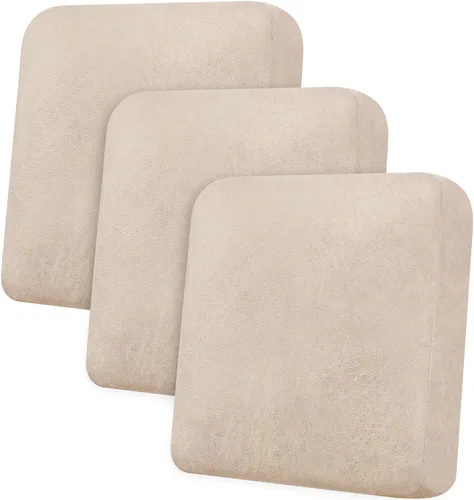 Vista 24 de Funda de cojín para sofá con aspecto de cuero, 1 unidad, elástica, para sala de estar, funda de cojín individual para sofá, protector de asiento