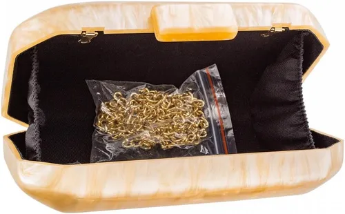 Vista 4 de YYW Monederos acrílicos de noche, bolso de mano de mármol para mujer, bolso de hombro para fiesta, boda, baile de graduación