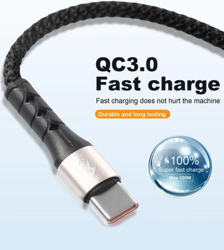 Vista 5 de SIQIWO Cable multiUSB C de carga rápida, [paquete de 4 pies/2] QC 3.0 (3A), cable divisor USB C, cable de carga 4 en 1 con 4 puertos tipo C