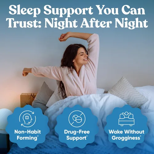 Vista 5 de Serenity Sleep Natural Sleep - Potente mezcla de magnesio, raíz de valeriana y melatonina, ayuda natural para dormir, forma que no forma hábito