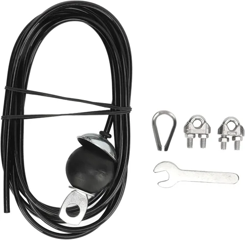 Vista 9 de Cable de polea de 0.197 in de grosor, cable de rodamiento de carga de 220.5 libras, cable de repuesto para gimnasio para equipos de ejercicio