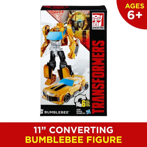 Vista 5 de Transformers juguetes figura de acción heroica de Bumblebee - Figura atemporal de gran escala, se transforma en coche de juguete amarillo, 11