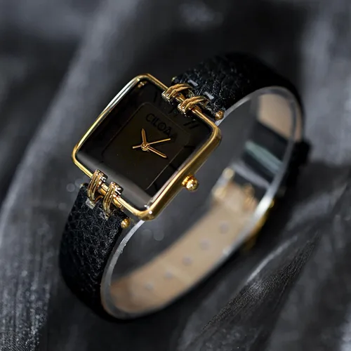 Vista 7 de Reloj con correa de cuero para mujer, elegante, elegante, clásico, casual, a la moda, cuadrado, reloj de regalo para ella