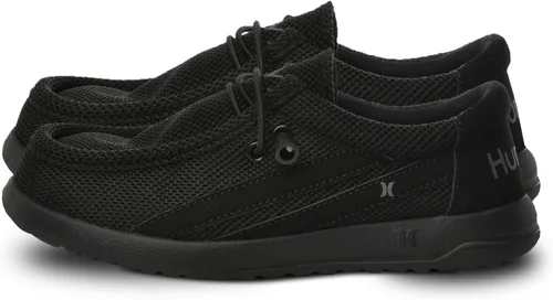 Vista 10 de Hurley - Mocasines elásticos con cordones para niños, zapatos de lona para niños y niñas - Cómodos, duraderos, elegantes - Zapatillas de moda