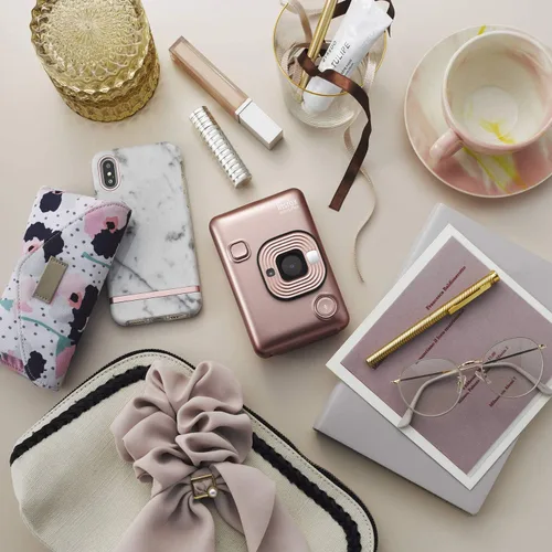 Vista 8 de Fujifilm Cámara instantánea híbrida Instax Mini Liplay (oro rosa)