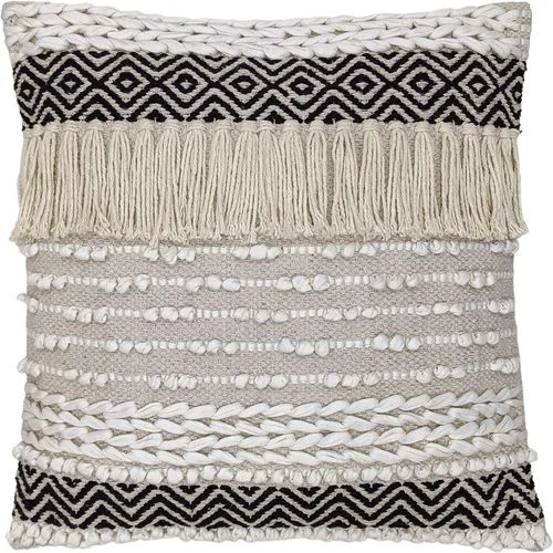 Vista 19 de Trade Star Funda de almohada Kilim de 100% algodón, estilo bohemio, copetudo, funda de almohada del suroeste, funda de cojín decorativa tejida a