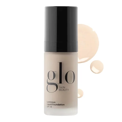 Vista 8 de Glo Skin Beauty Base líquida luminosa con SPF 18 (Alabastro) - Maquillaje mineral, mejora el tono desigual de la piel, suaviza y corrige