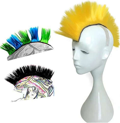 Vista 4 de Helmet Hawks Mohawk Pelucas sintéticas para bicicleta/casi casco/palo reutilizable diseño