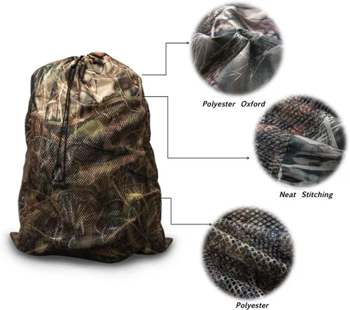 Vista 4 de Bolsa de malla para caza de aves acuáticas de pato ganso pavo, con correas ajustables