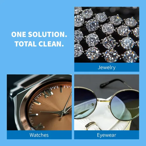 Vista 8 de iSonic solución concentrada ultrasónica para limpiar joyas/lentes., Azul, 1