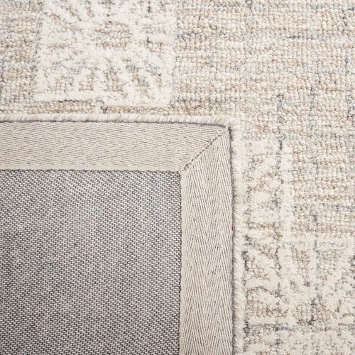 Vista 3 de SAFAVIEH Metro Collection - Alfombra de pasillo de 2 pies 3 pulgadas x 9 pies, beige y marfil, lana floral hecha a mano, ideal para zonas de alto