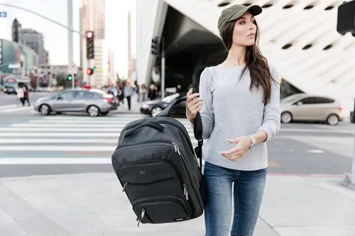 Vista 15 de Solo Grand - Mochila de viaje de 17.3 pulgadas, Gris, Mochila Grand Travel Tsa