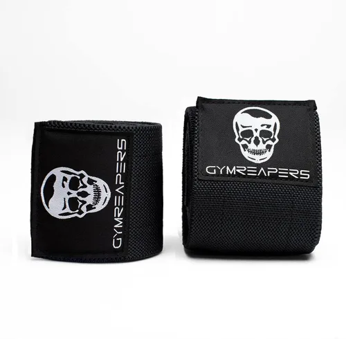 Vista 7 de Gymreapers Coderas de levantamiento de pesas (1 par) – Correa de compresión flexible de 40 pulgadas para codo y soporte para articulaciones