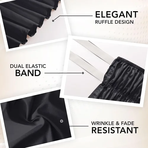 Vista 6 de Utopia Bedding Falda de Cama Elástica Twin - Volante de Fácil Colocación - Falda de Cama de Microfibra con Cinturón Elástico Ajustable Caída