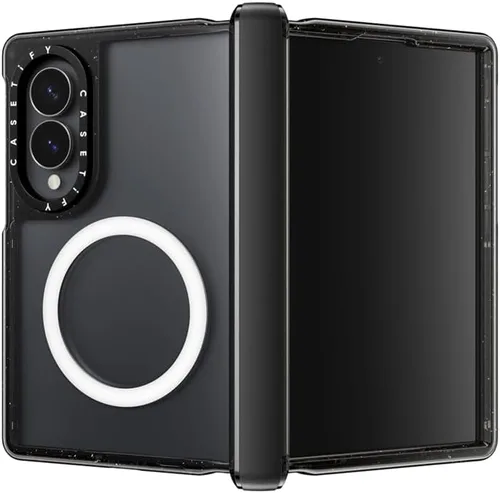Vista 5 de CASETiFY Funda para Galaxy Z Fold8 - Impacto magnético transparente negro claro negro