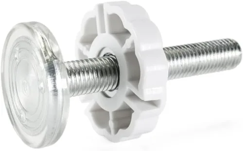 Vista 4 de Barra de pivote roscada para puerta de bebé de montaje a presión, kit de pernos de montaje de tornillo pivote de 4 piezas para puerta de escalera