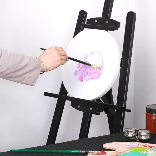 Vista 4 de Transon Lienzo de Artista Redondo de 12 pulgadas Lienzo Imprimado Estirado Listo para Pintar Paquete de 2