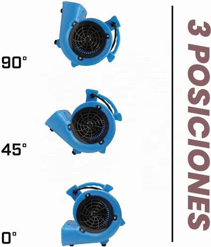 Vista 5 de Secadora de tapete BlueDri Jetster 1/3 HP Air Mover con pieza para tapete, rojo