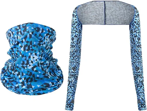Vista 3 de YEKEYI Mangas de brazo con protección solar UV, manga de chal, protección solar, cómoda para golf, ciclismo, correr