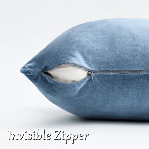 Vista 137 de GIGIZAZA Juego de 2 fundas de almohada doradas de terciopelo de 20 x 20 pulgadas para sofá Almohadas para sofá, tela texturizada suave de 9.88