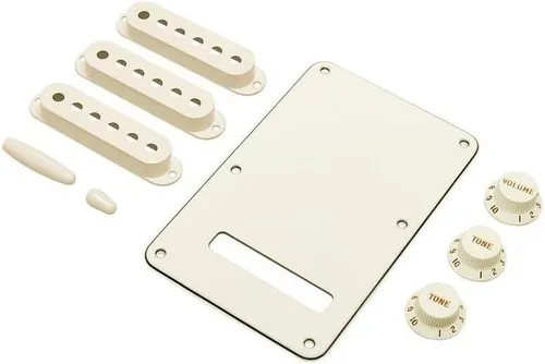 Vista 3 de Kit de accesorios Fender Stratocaster color blanco envejecido blanco (Aged White)