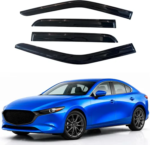 Vista 50 de Visera de ventana IG para Ford Focus Sedán y Hatchback 2012-2018, Protector de ventana lateral para lluvia y viento estilo Mugen, extra duradero