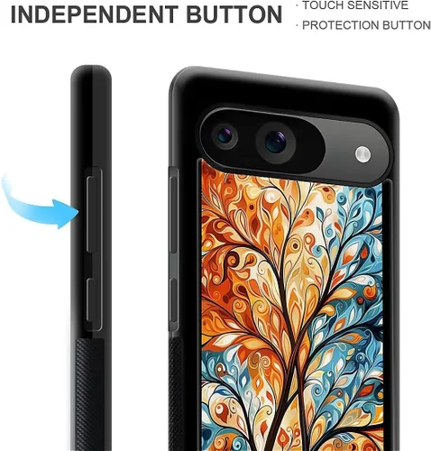 Vista 607 de Compatible con Google Pixel 4A 5G Mobile Case Creative Acrylic Panel trasero Silicona Protección Grip especialmente diseñado para Google Pixel 4A 5G