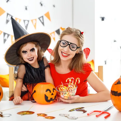 Vista 9 de TOYANDONA 6pcs Funny Joke Glasses Prank Disguise Eyeglass for Halloween Party Fancy Dress Photo Props