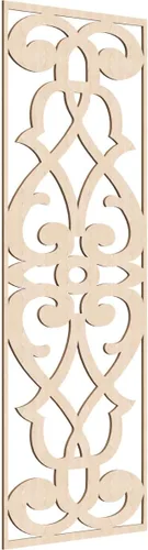Vista 40 de 9 3/8"W x 24 3/8"H x 1/4"T Bellaire Decorativos Paneles de pared de madera calado, abedul