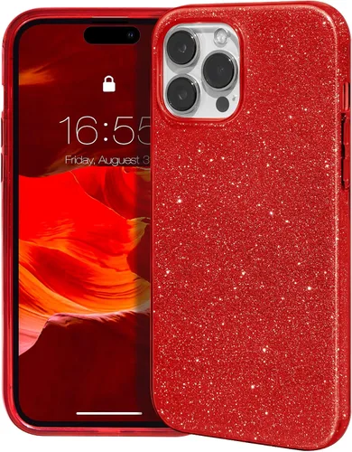 Vista 31 de MATEPROX - Funda compatible con iPhone Air de 6.5' [2025], carcasa protectora de 3 capas con purpurina brillante y tendencia, anti-arañazos y a