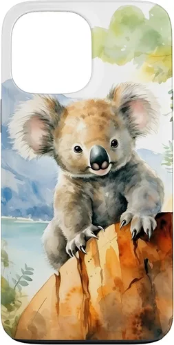 Vista 24 de Cute Little Koala Bear in The Wild Case for iPhone 17