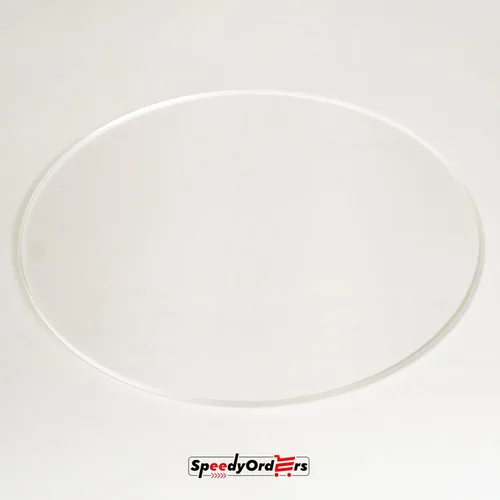 Vista 5 de SPEEDYORDERS 3 láminas redondas de plexiglás de 1/4 de pulgada, acrílico transparente de 7 pulgadas de diámetro, para base de pastel, cubierta