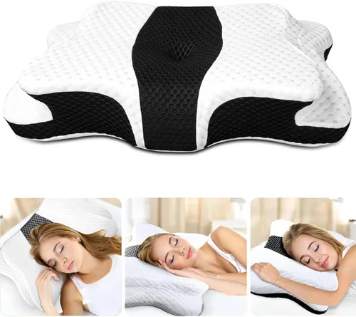 Vista 16 de CHxxy Memory Foam Pillows, Cervical Pillow for Neck and Shoulder Pain Relief, Ergonomic Contour Bed Pillow, Soft for Side Sleep Stomach Sleeping and