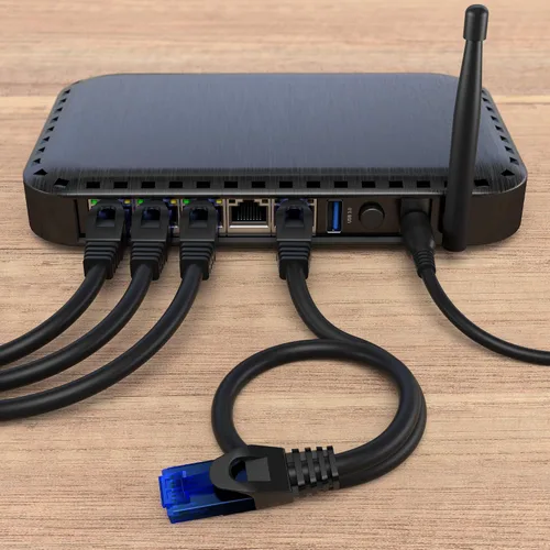 Vista 5 de KabelDirekt – Cable de red – 10Gbps, para máxima velocidad de Internet de fibra óptica – 1.5 pies, disponible en 1-100 pies – Cable Ethernet y LAN