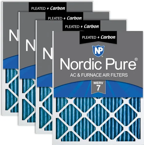 Vista 111 de Nordic Pure 20x20x1 (Tamaño real: 19 1/2 x 19 1/2 x 3/4) Filtros de aire para caldera/aire acondicionado Poly Green MERV 6 – Reduce el polvo