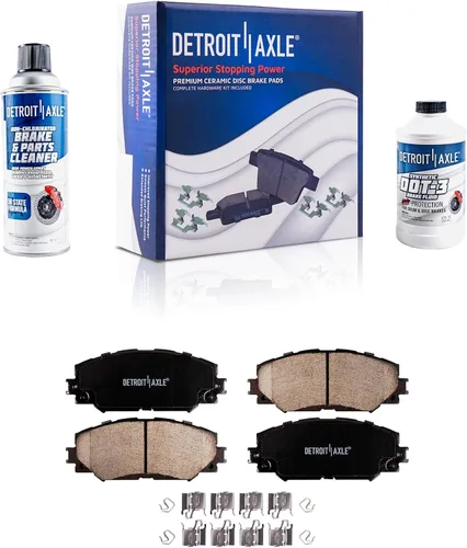 Vista 11 de Detroit Axle - Pastillas de Freno Delantero Izquierdo Reemplazo de Pinza de Disco para Dodge Ram 1500 Dakota Mitsubishi Raider - Juego de 3 piezas