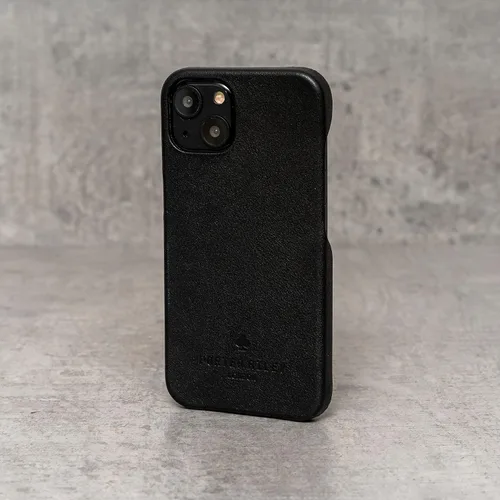 Vista 6 de Porter Riley - Funda de cuero para iPhone 11 (6.1"). Funda de cuero genuino premium Slimline Trasera (negro)