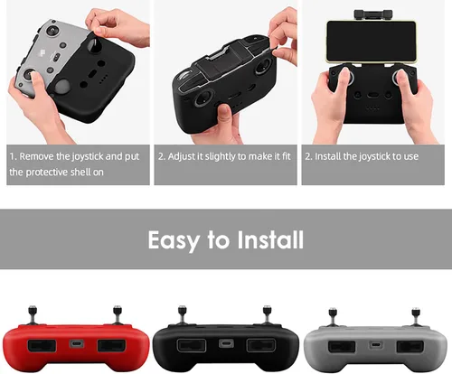 Vista 5 de CAPART Funda protectora de silicona para DJI RC-N1 RC-N2 RC-N3 Controlador remoto de DJI NEO Mini 4 Pro Mini 3 Mini 3 Pro Protector