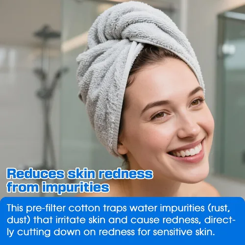 Vista 6 de xcivi 30 almohadillas de sedimento para filtro de ducha, prefiltración compatibles con cabezal de ducha filtrado Afina, protege la piel y el cabello