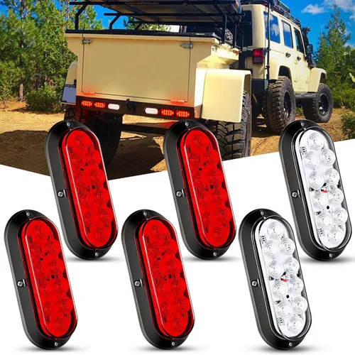 Vista 29 de Nilight Luz trasera ovalada de 6 pulgadas, 2 unidades, 35 LED, flecha Luces de flecha ámbar 2 piezas