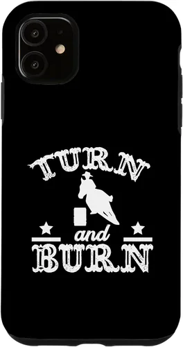 Vista 5 de iPhone 15 Barrel Racing Show - Barrel Racer Turn N Burn Case