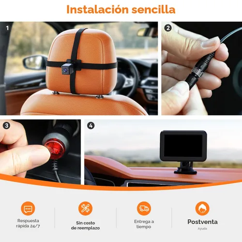 Vista 8 de Itomoro Espejo de coche para bebé, cámara de coche para asiento trasero con pantalla de función de visión nocturna HD, soporte de ventosa