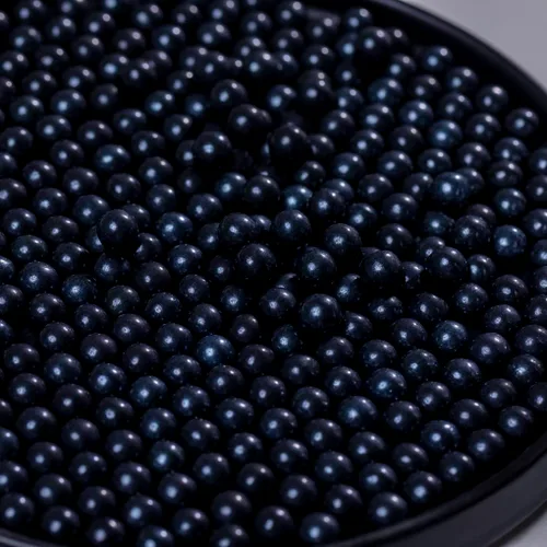 Vista 7 de Perlas comestibles negras para tartas, 4.59 oz, 4.6 onzas, chispas de galletas, perlas de azúcar, perlas de caramelo comestibles para decoración
