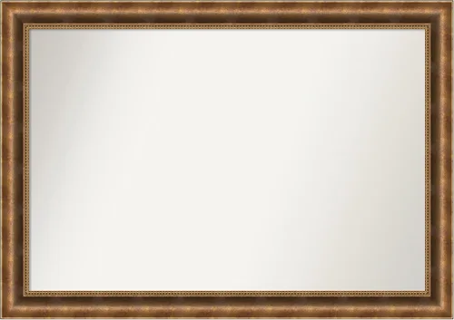 Vista 807 de Amanti Art Espejo de pared personalizado no biselado (25 x 25 pulgadas), marco de bronce acentuado, varios tamaños personalizados, espejo de baño