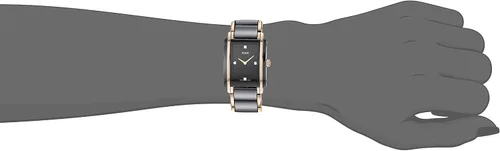 Vista 3 de Rado Reloj de cuarzo suizo con diamantes integrales para mujer Negro - Movimiento de cuarzo