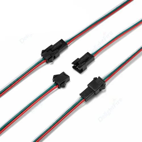 Vista 5 de 10 Sets 3 Pin JST SM macho hembra enchufe LED Cable 5.9 in 22awg alambre para WS2812B WS2812 WS2811 SK6812 SK6812-RGBW LED tira de luz